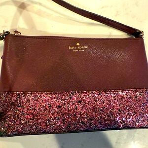Kate Spade Purple and Pink Glitter Crossbody Bag